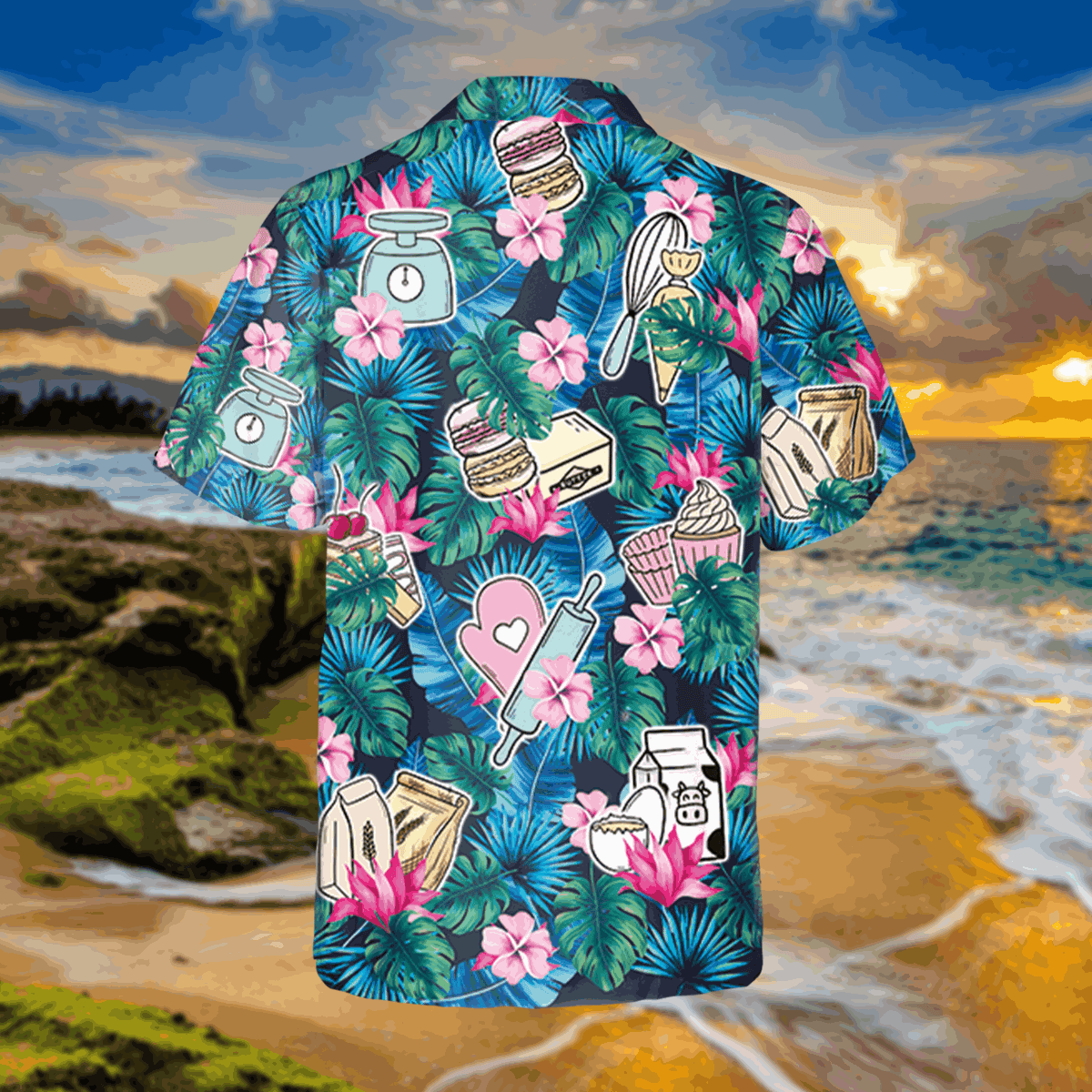Blue Bakery Hawaiian Shirt Summer Outfit - Image 3