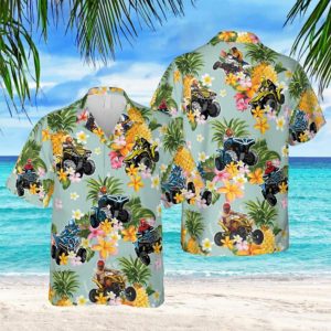 Pineapple Atv Hawaiian Shirt Beach T-shirt Off Road Shirt
